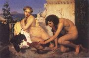 Jean Leon Gerome The Cock Fight painting